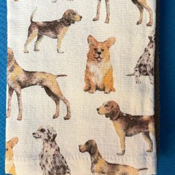 NWT 3 PACK ADORABLE DOGS CORGI BEAGLE DALMATION POINTER + BROWN ABSORBENT TOWELS - Picture 13 of 16